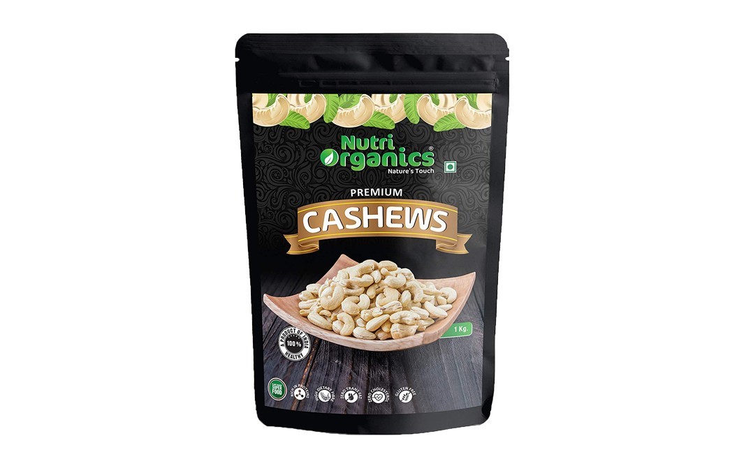 Nutri Organics Premium Cashews    Pack  1 kilogram